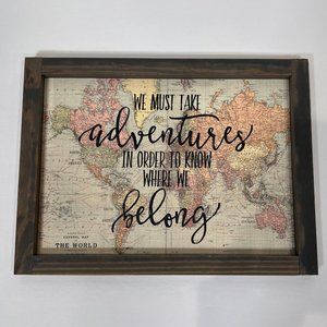 Rustic Style Adventures/Map Quote Wall Decor